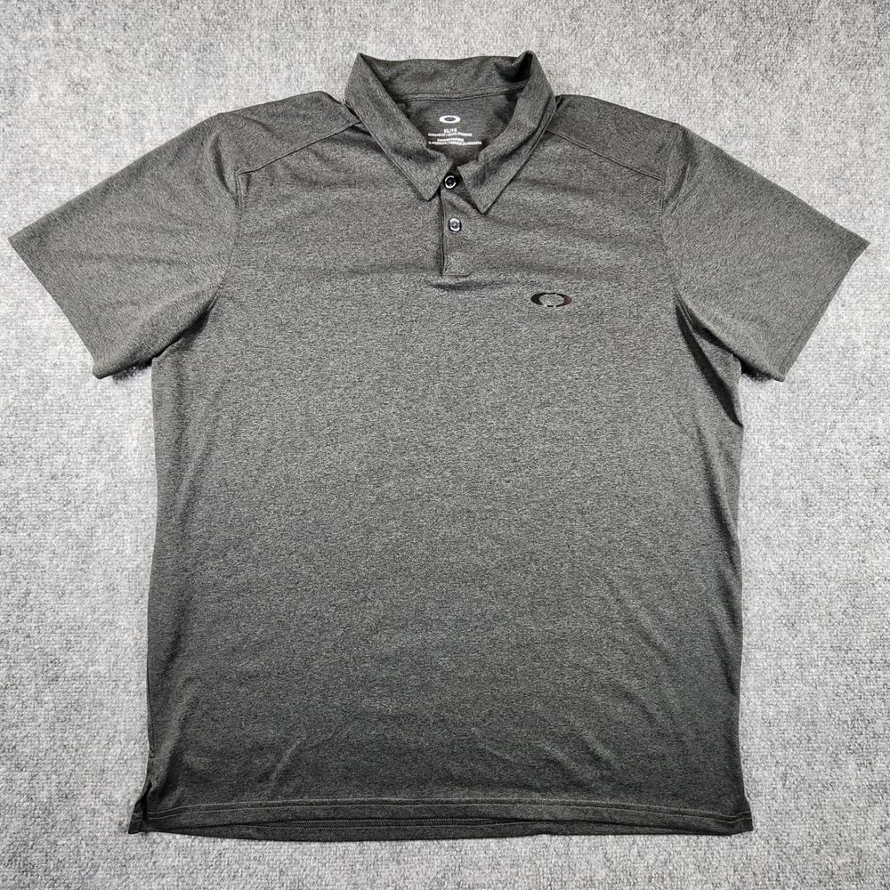 Oakley Mens Regular Fit Performance Polo Shirt Gray Heather XL Short Sleeve